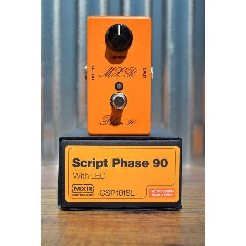 Dunlop MXR Custom Shop CSP101SL Script Phase 90 LED Guitar Effect Pedal B Stock