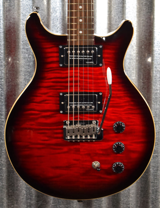Hamer Archtop Flame Dark Cherry Wilkinson Tremolo Electric Guitar SATFW-DCB #0764
