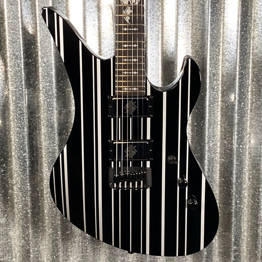 Schecter Synyster Custom HT Black & Silver Pinstripes Hard Tail Guitar & Case #1678 Used