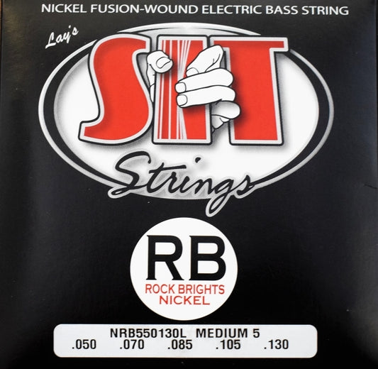SIT Strings NRB550130L Fusion Wound 5 String Bass Nickel Medium 50-130 Set