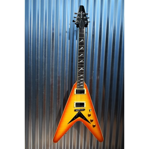 Hamer Vector Mahogany Flying V Cherry Sunburst Electric Guitar & Bag #0012