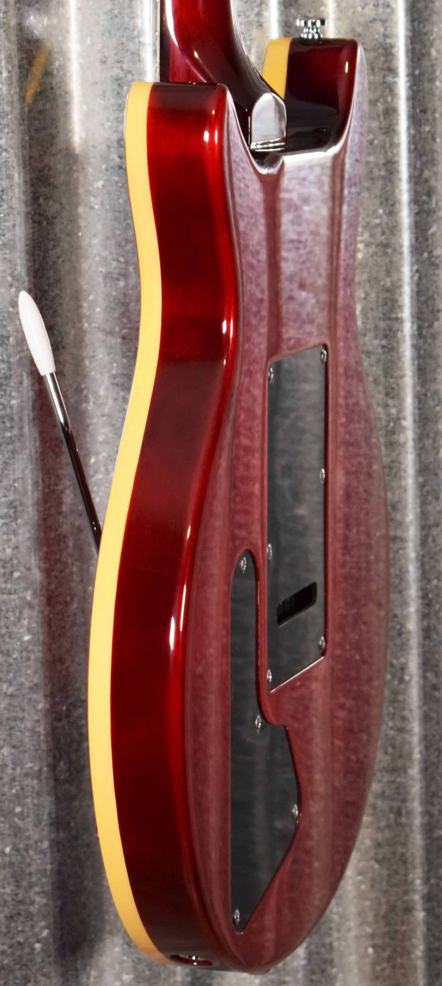 Hamer Archtop Flame Dark Cherry Wilkinson Tremolo Guitar SATFW-DCB #1099