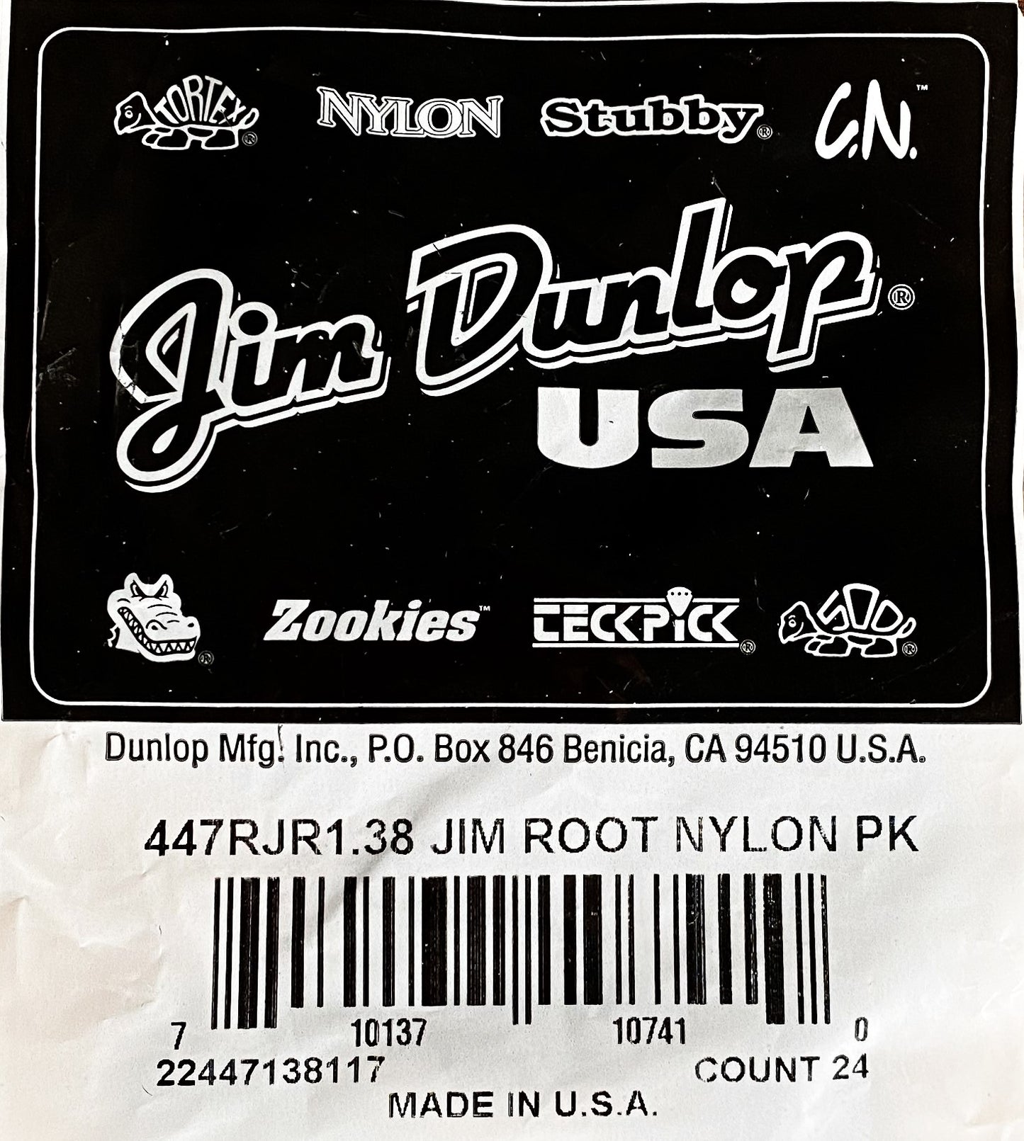 Dunlop 447RJ-138 Jim Root Nylon 1.38 Guitar Pick Bag 24 Count