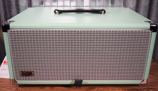 Gator Cases GR-RETRORACK-4SG 4 Space Guitar & Bass Amplifier/Effects Rack Case Seafoam Green