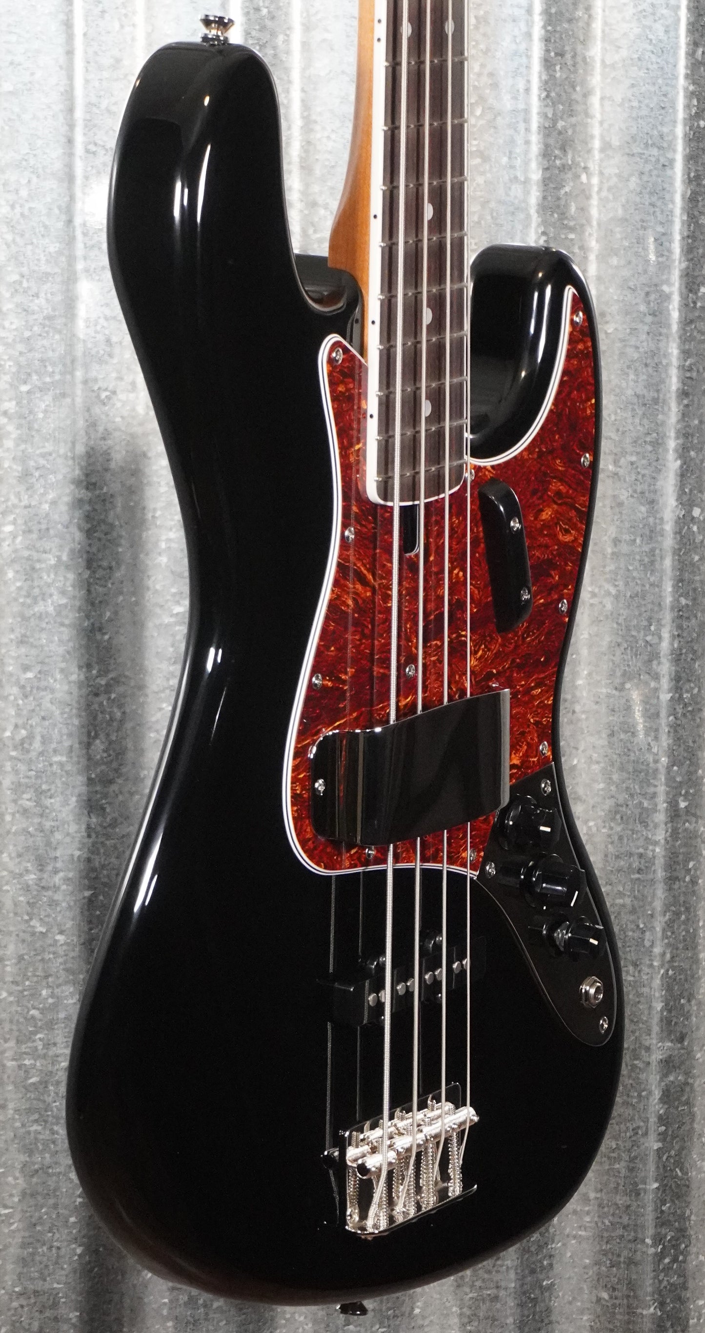 Modern Vintage MVJ4-66 60's Vintage 4 String Jazz Bass Black & Bag Blem #1243