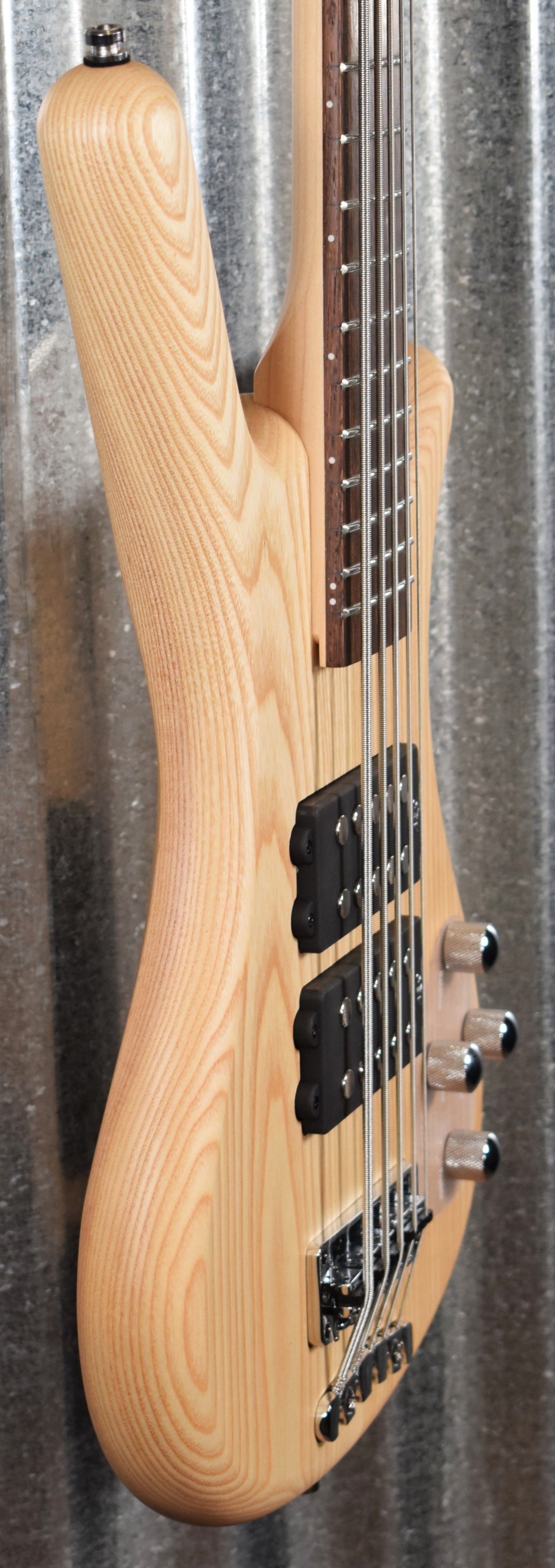 Warwick Rockbass Corvette $$ Double Buck Trans Satin Natural Active 5 String Bass & Bag #7820