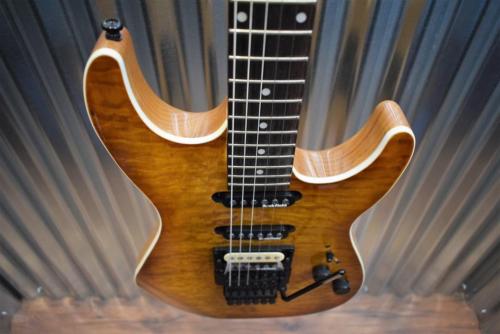 Michael Kelly 1964 Guitar Quilt Top Dark Amber Burst MK64DAB Blemish #2812