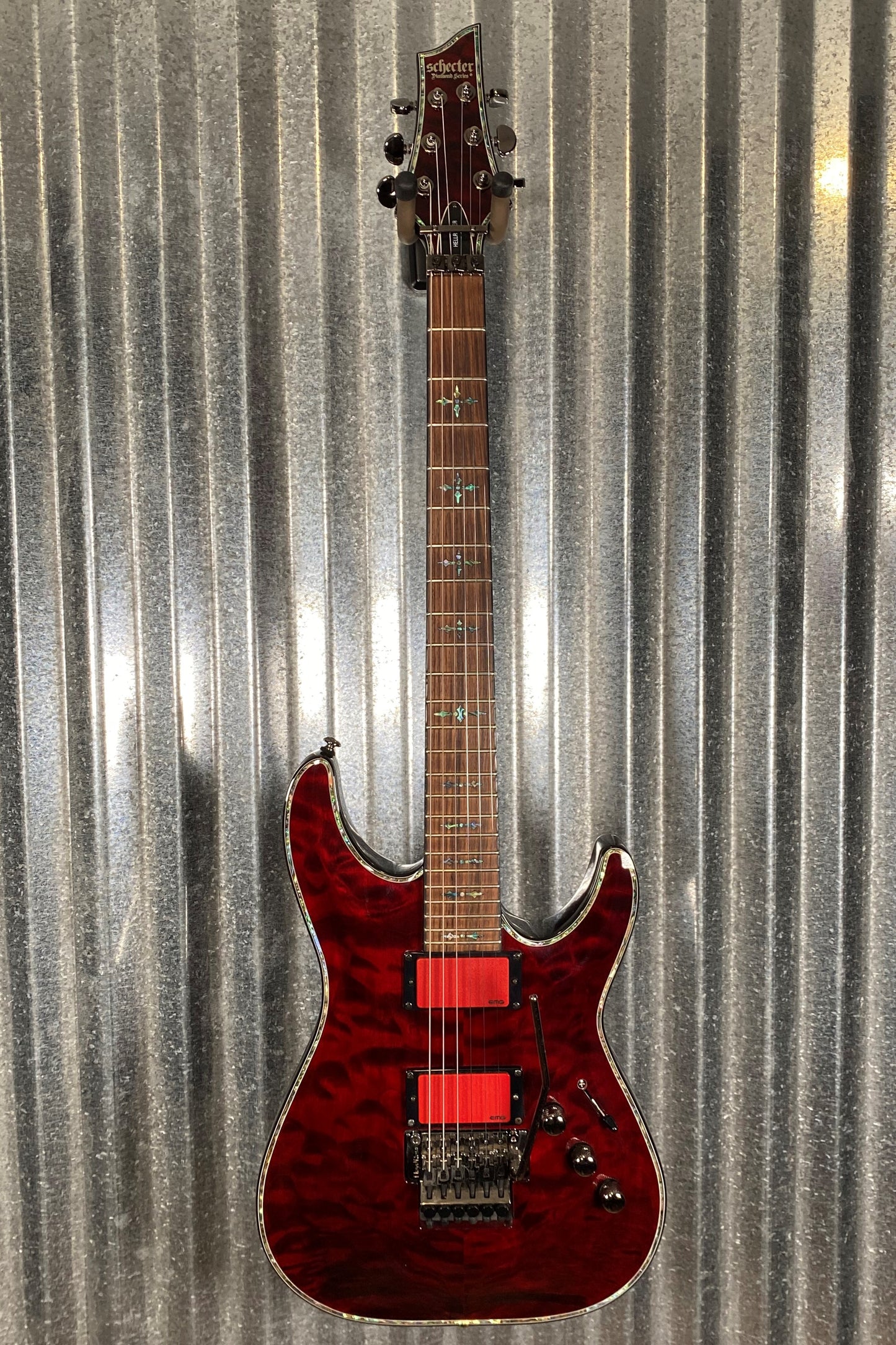 Schecter Diamond Series Hellraiser C-1 FR Black Cherry Glenn Tipton EMG Guitar & Case #1648 Used