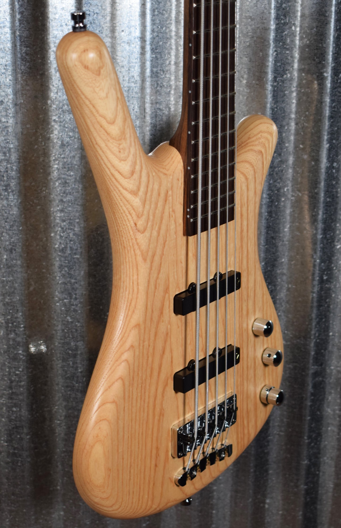 Warwick German Pro Series Corvette 5 String Active Bass Natural Ash & Bag #9020