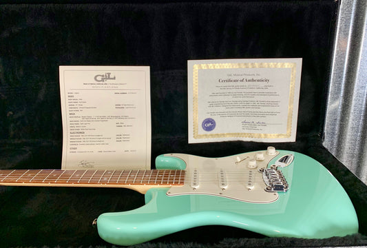 G&L USA Fullerton Custom Legacy Surf Green Guitar & Case 2018 #4015