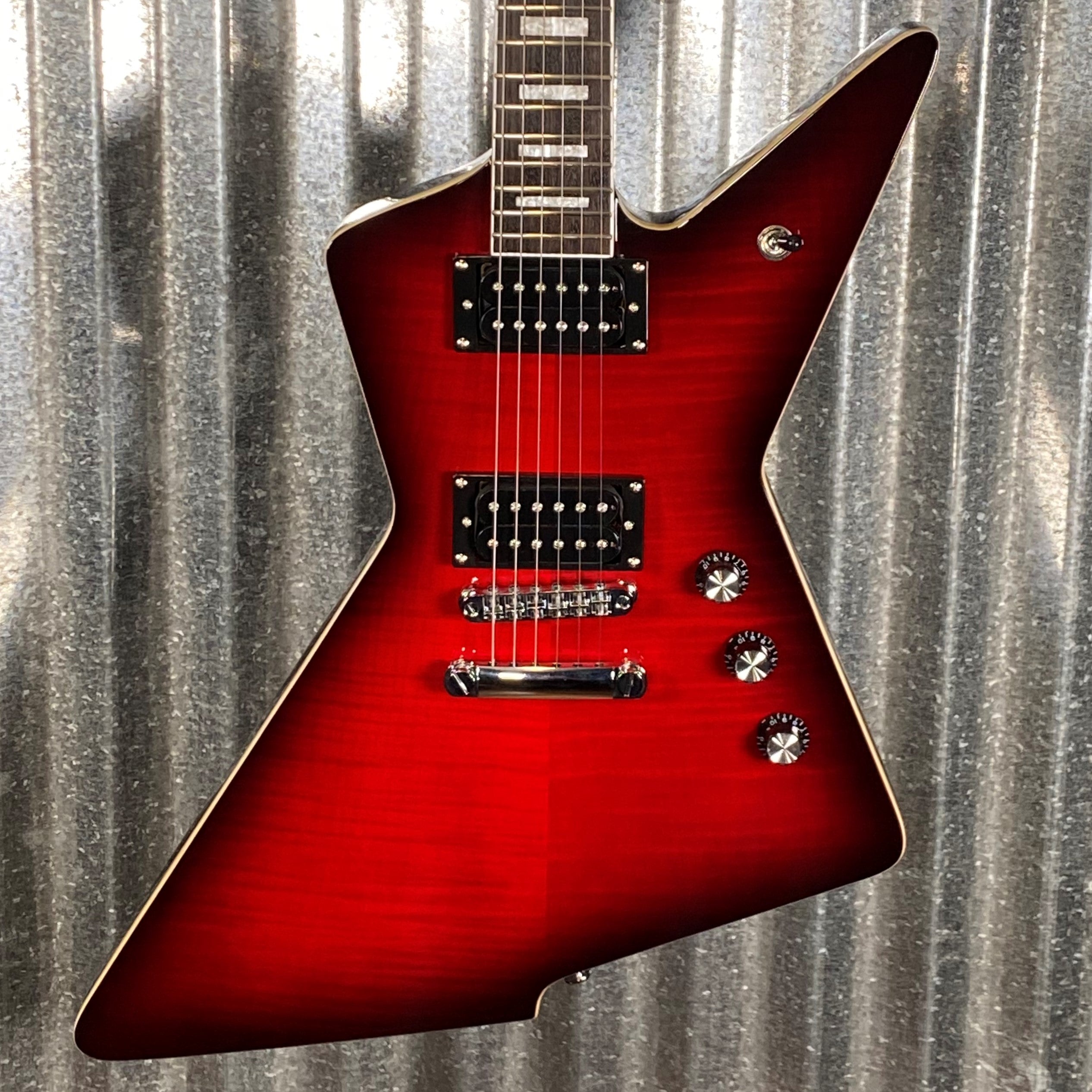 Westcreek Revenge Explorer Guitar Flame Transparent Red Burst #0319 Us ...