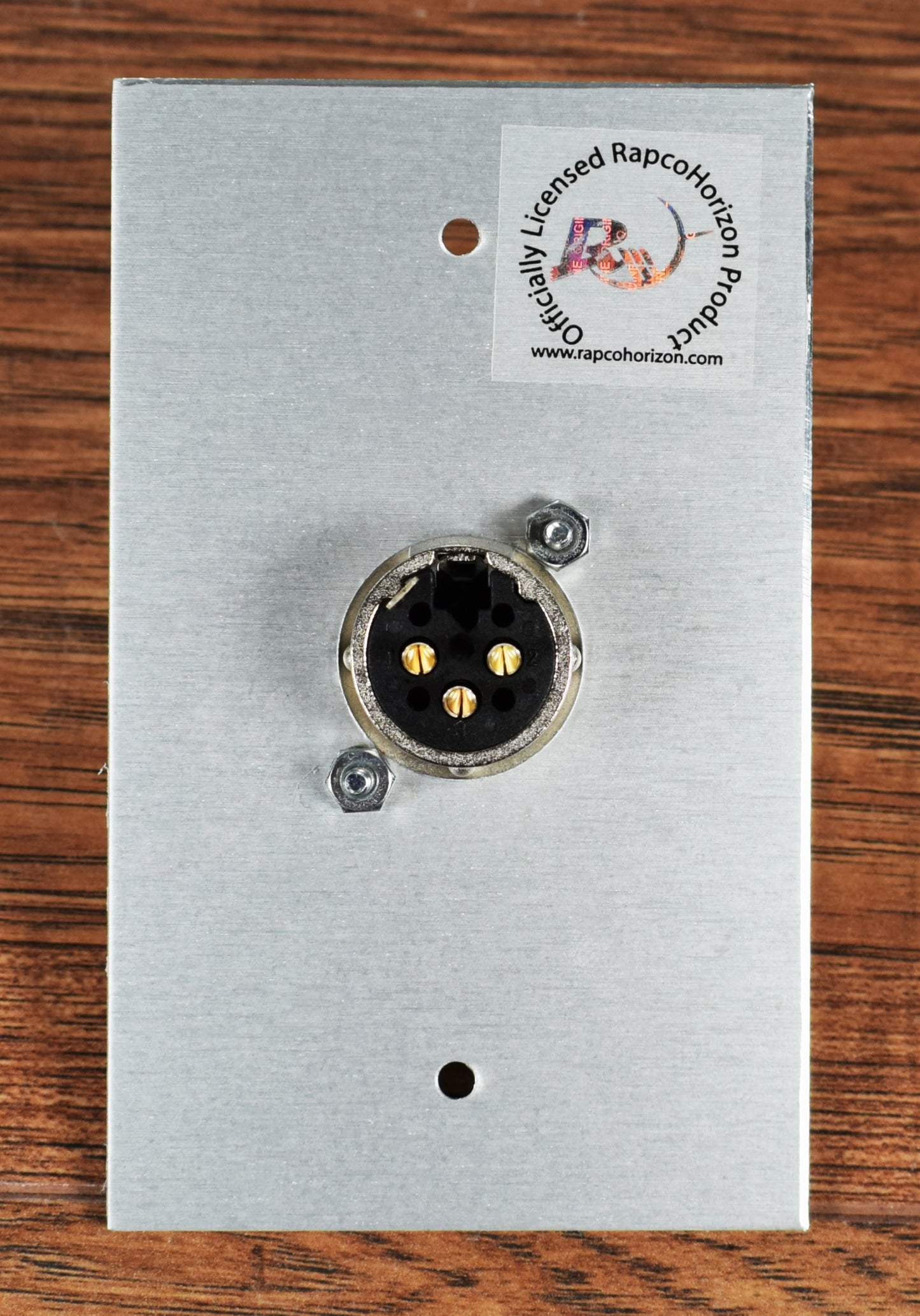 RapcoHorizon SP-1DFN XLR Single Gang Wall Plate with 1 Neutrik NC3FD-L-1 Connector Aluminum