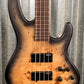 ESP LTD D-4 4 String Bass Black Natural Burst Satin Burl & Bag LD4BPBLKNBS #1417 Used