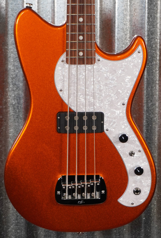 G&L USA Fullerton Deluxe Fallout 4 String Short Scale Bass Tangerine & Bag #0237