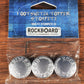 Warwick Rockboard StomPete Guitar Effect Pedal Footswitch Topper Silver Set of 3