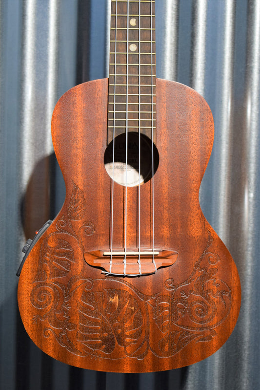 Luna Uke Mo EL Concert Mahogany Acoustic Electric Ukulele Used