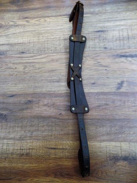 LM Products VK-1 BR The Helheim Viking Design Brown Leather Guitar Strap