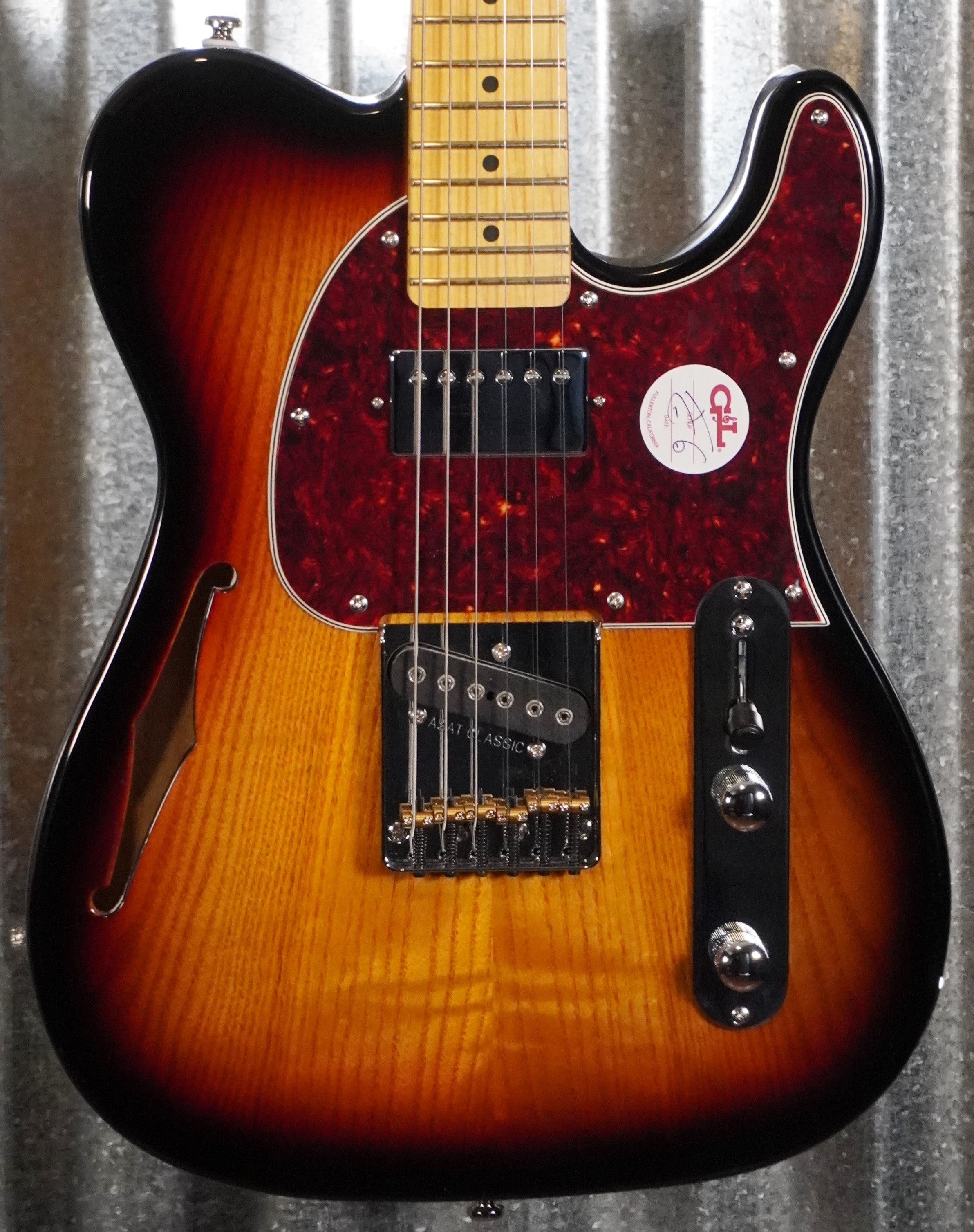 G&L Tribute ASAT Classic Bluesboy Sassafras 3 Tone Sunburst Semi Hollo –  Specialty Traders