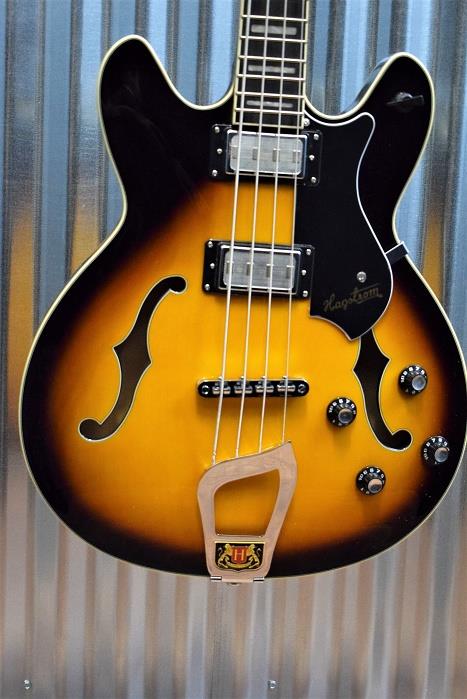 Hagstrom Viking Bass 4 String Tobacco Sunburst Semi Hollow VIKB-TSB #0063
