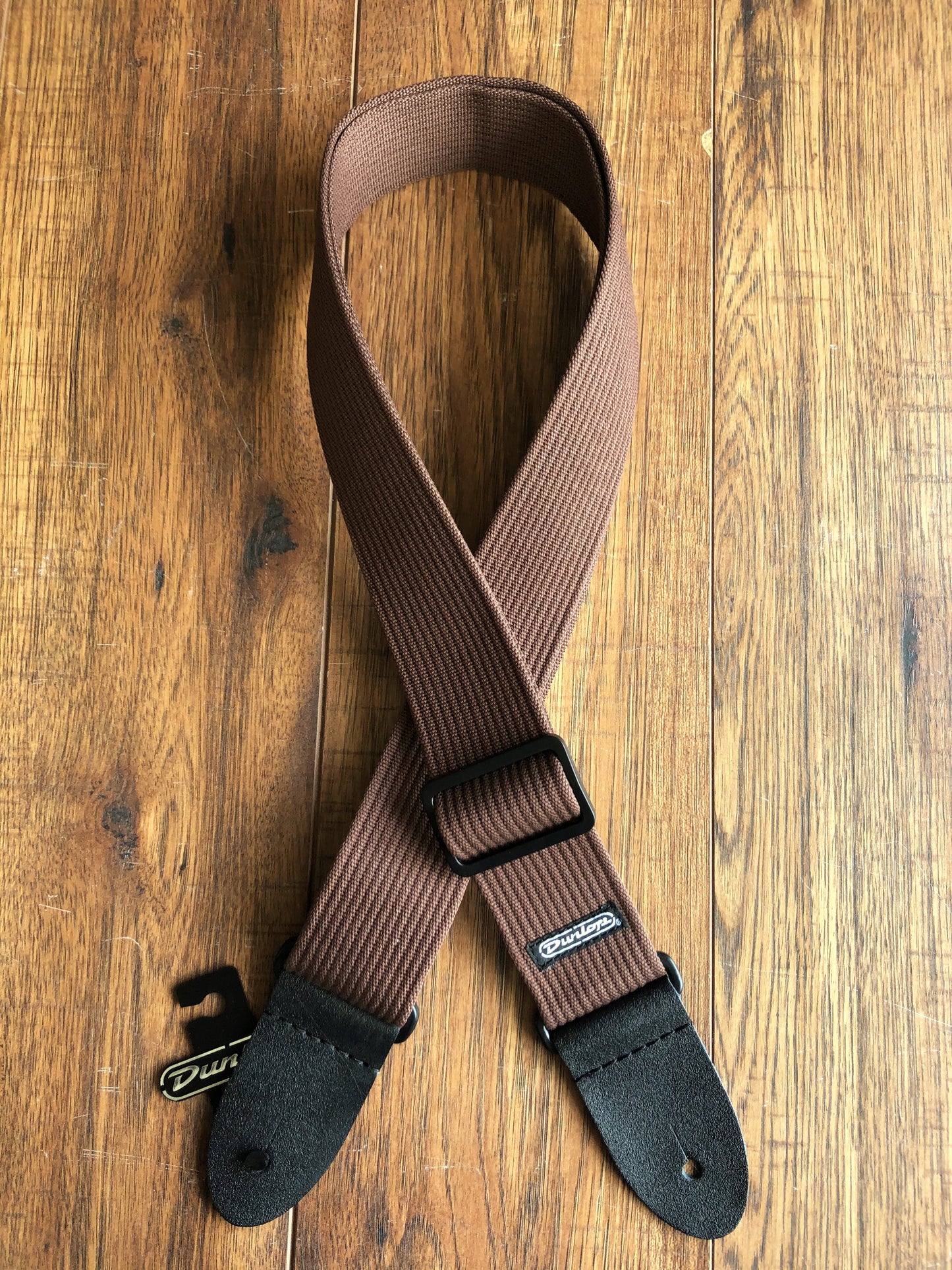 Dunlop D2701BR Chocolate Ribbed Cotton Guitar & Bass Strap Brown