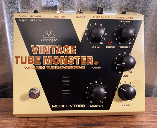Behringer VT999 Vintage Tube Monster Classic Overdrive Guitar Effect Pedal Used
