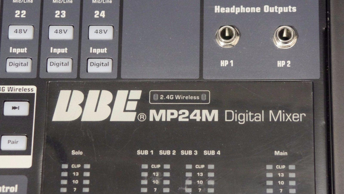 BBE MP24M 24 Channel Digital Mixer with USB, AES/EBU Card and DIrect I/O & Case