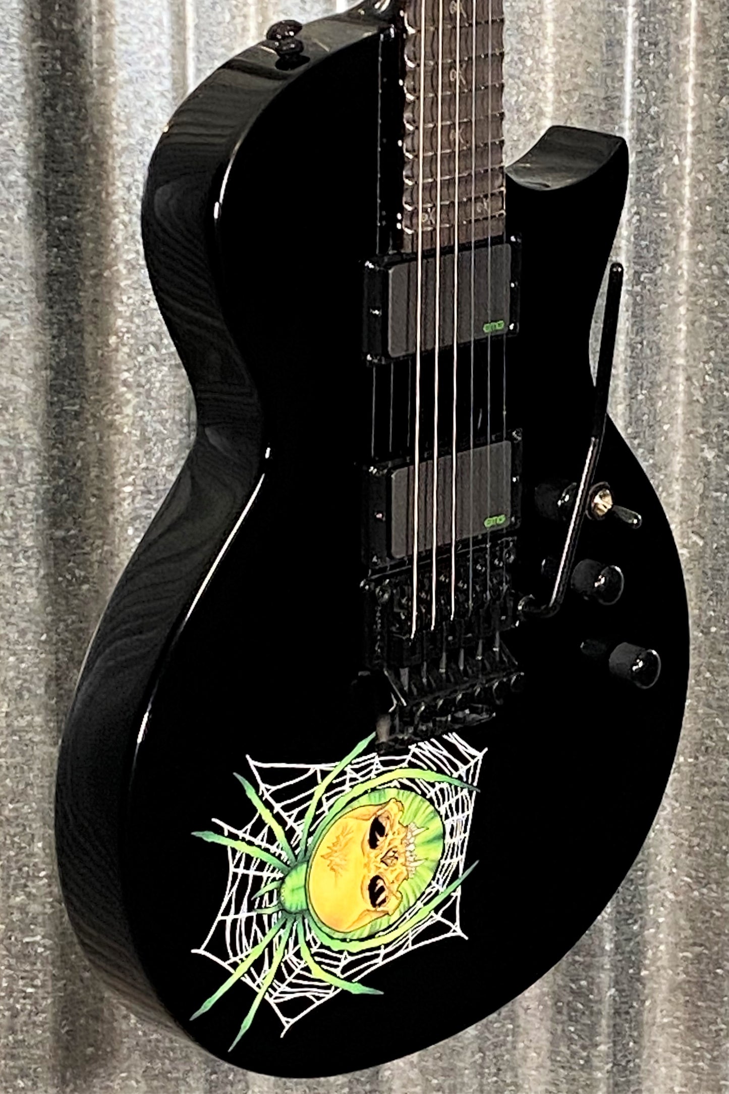 ESP LTD KH-3 30th Anniversary Spider Kirk Hammett Black Guitar & Case LKH3 #2037 Used