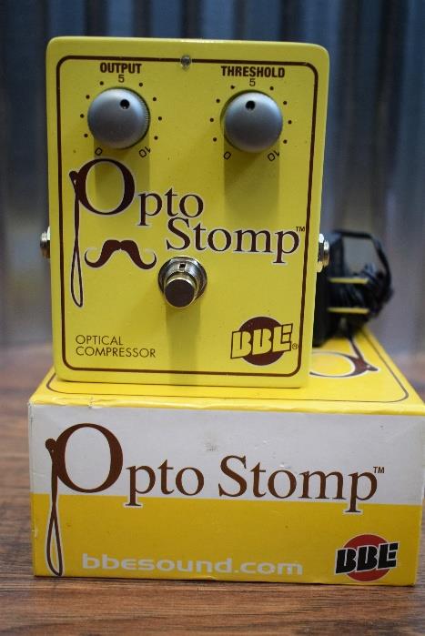 BBE Sound Opto Stomp Optical Compressor Guitar Effect Pedal & Power Supply
