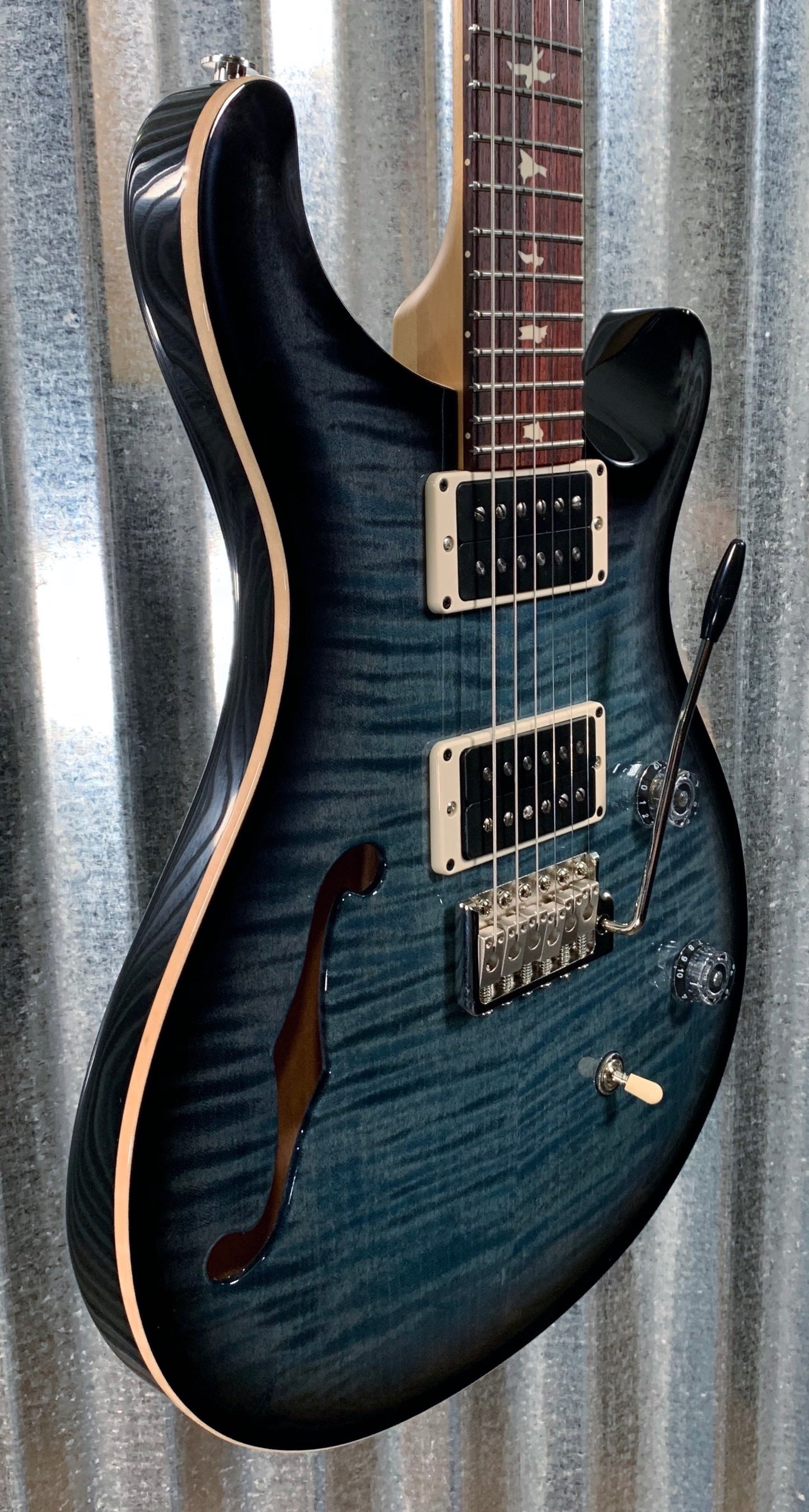 PRS Paul Reed Smith CE 24 Semi Hollow Faded Blue Smokeburst Guitar & Bag 2019 #9402