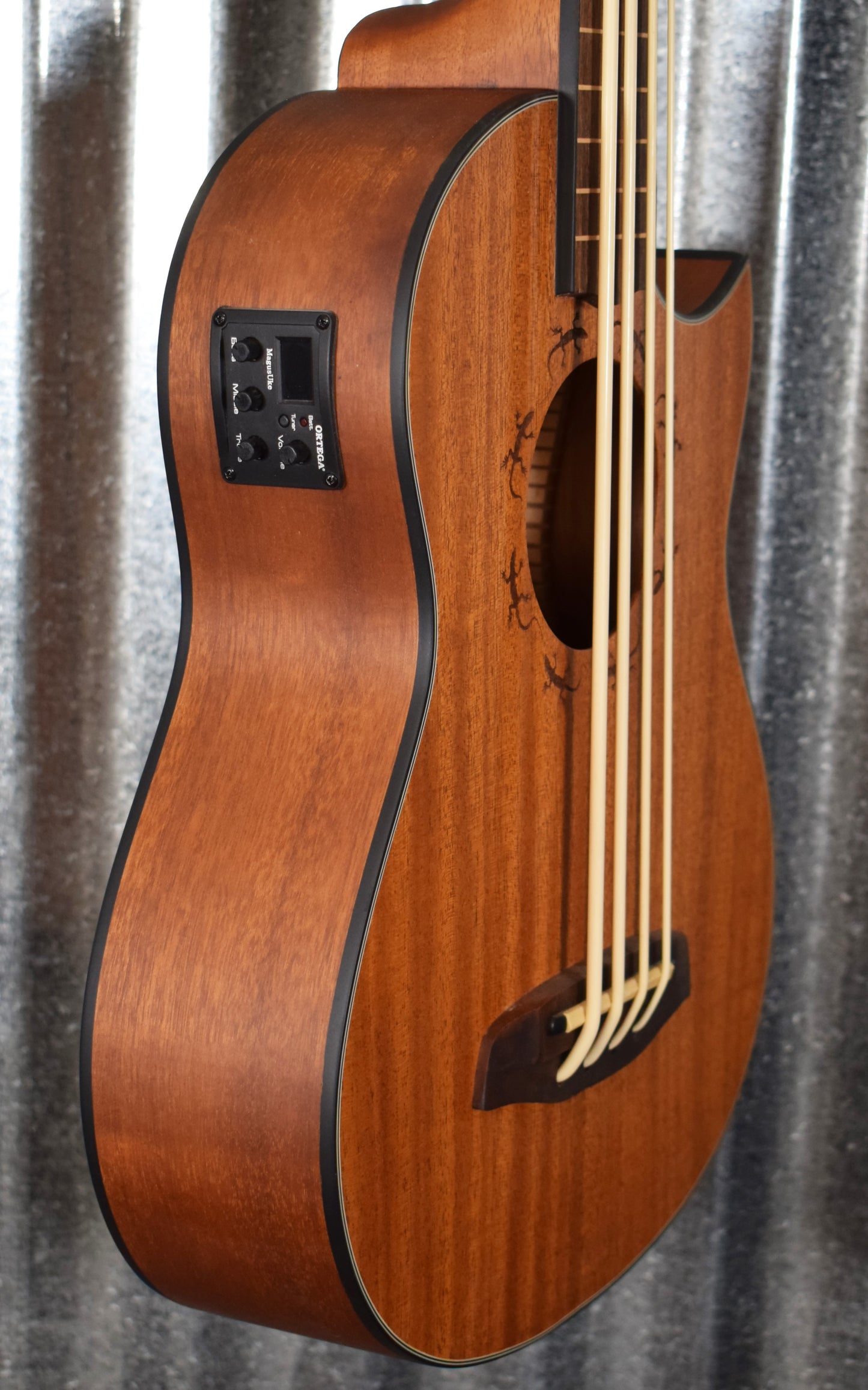 Ortega Lizzy Pro Acoustic Electric Fretless Ukulele U Bass & Bag #8215