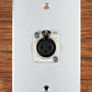 RapcoHorizon SP-1DFN XLR Single Gang Wall Plate with 1 Neutrik NC3FD-L-1 Connector Aluminum