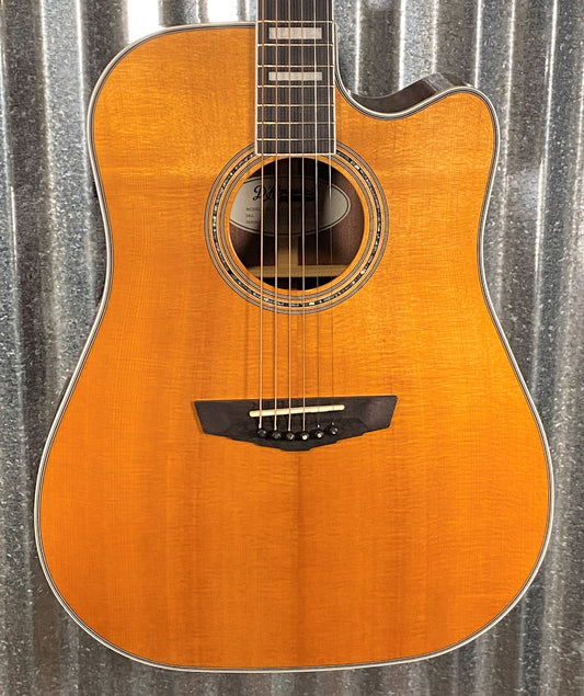 D'Angelico Premier Bowery Dreadnought CE Vintage Natural Acoustic Electric Guitar #6823