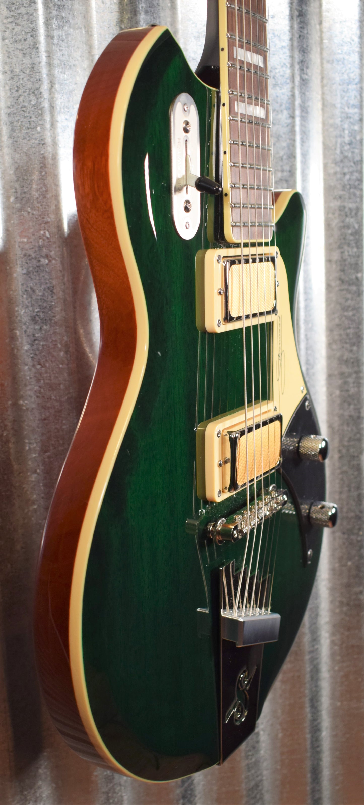 Supro 1296BG Silverwood Trans British Racing Green Guitar & Bag Demo #0588