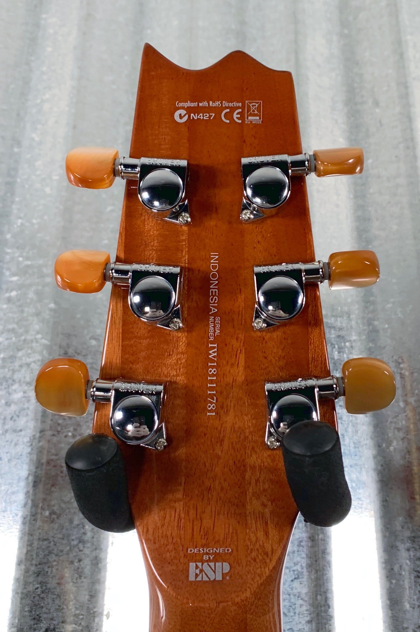ESP LTD TL-6 Quilt Tiger Eye Burst Thin Acoustic Electric Guitar & Bag LTL6QMTEB #1781 Demo