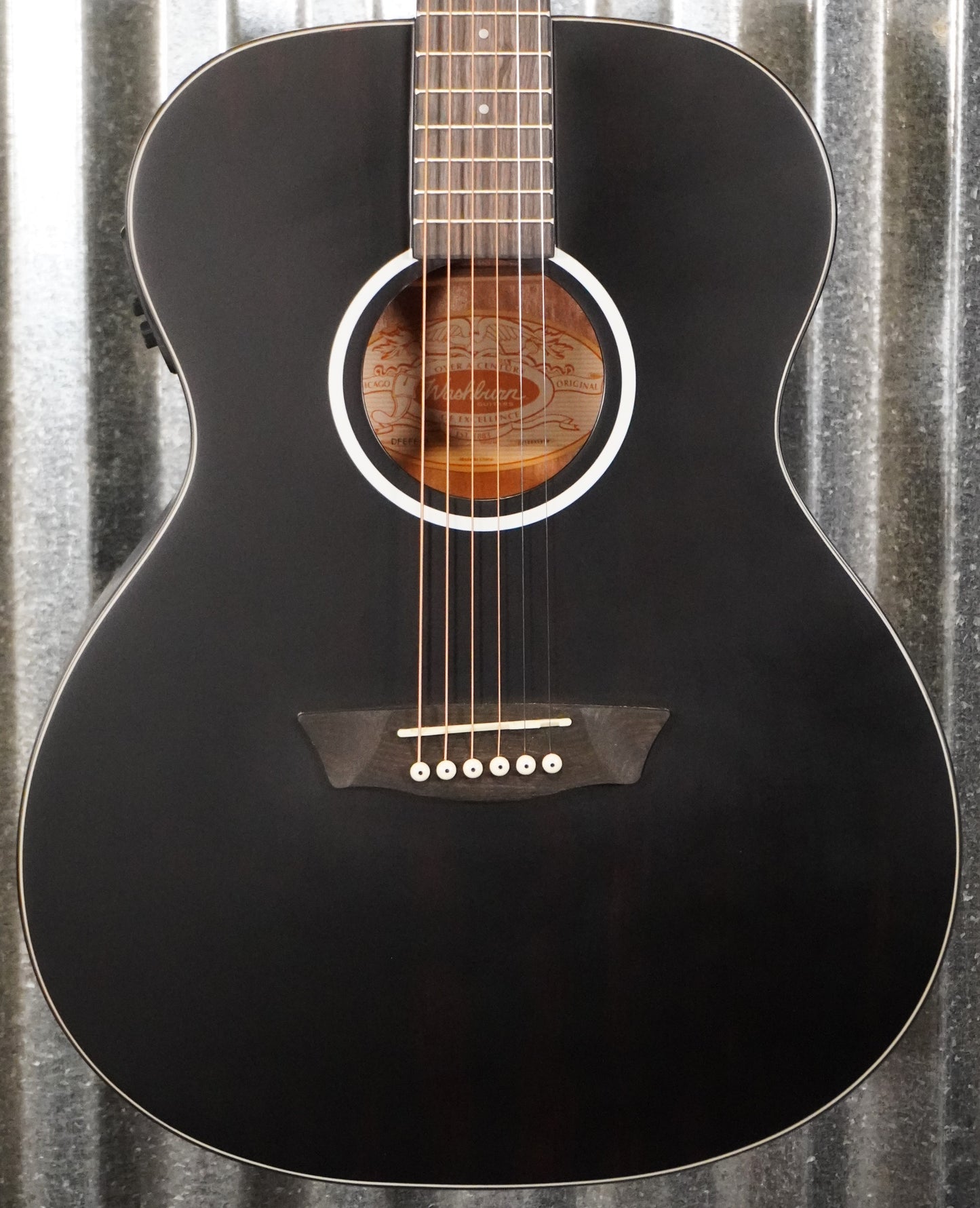 Washburn Deep Forest Ebony FE Acoustic Electric Guitar DFEFE-U #5958