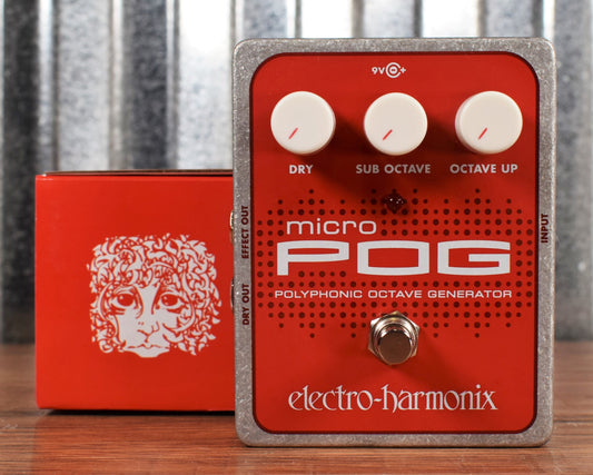 Electro-Harmonix Micro POG Polyphonic Octave Generator Guitar Bass Effects Pedal
