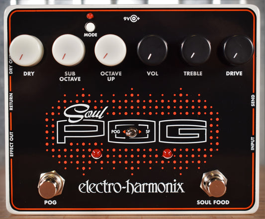 Electro-Harmonix SOUL POG Soul Food Overdrive & POG Octave Guitar Effect Pedal Demo