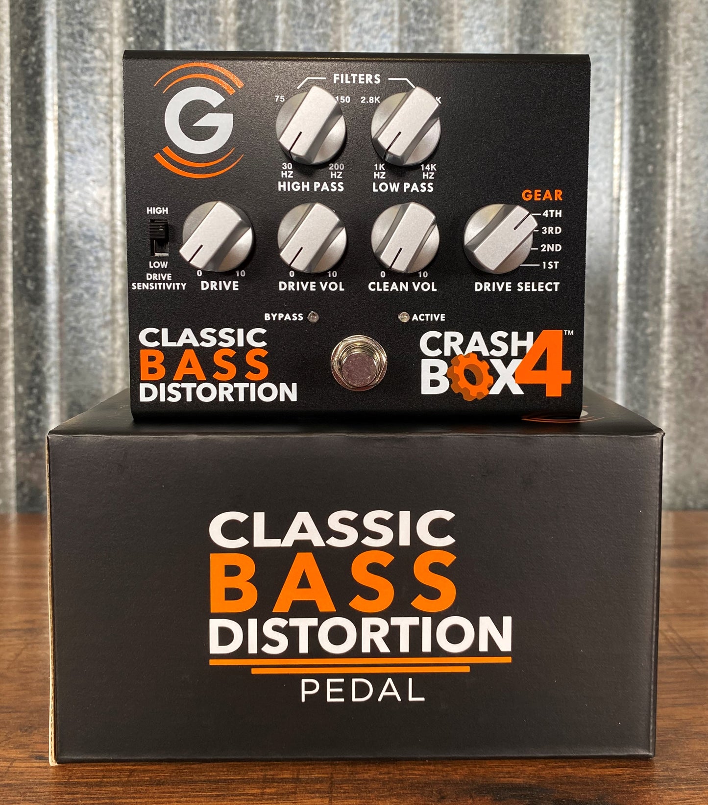 Genzler Amplification CB-4 Crash Box 4 Mode Classic Bass Distortion Effect Pedal