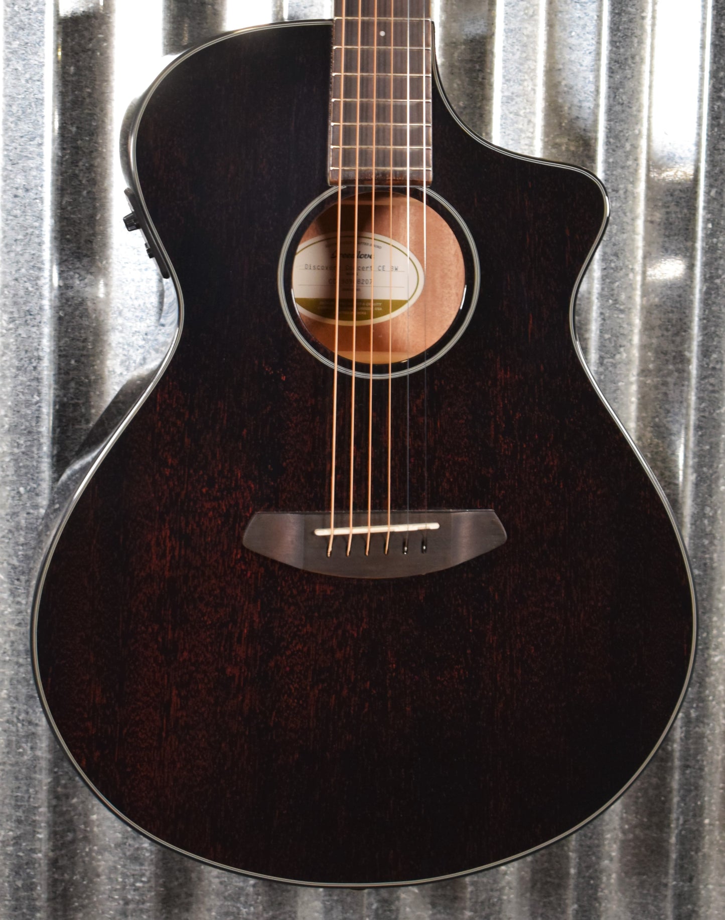 Breedlove Discovery Concert Black Widow CE Mahogany Acoustic Electric Guitar #8207