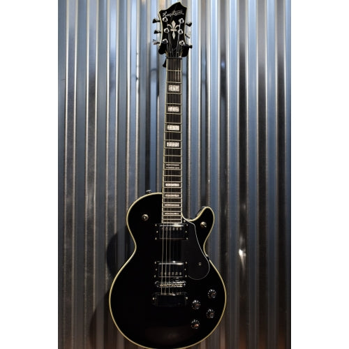 Hagstrom Swede SWE-BLK Gloss Black Guitar & Gig Bag #0090