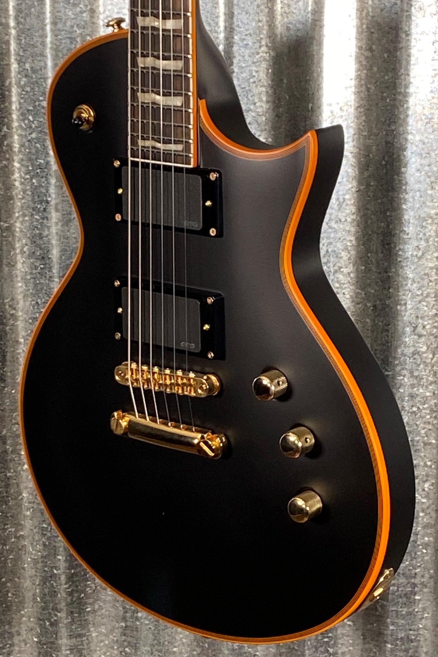 ESP LTD EC-1000 Eclipse EMG Vintage Black Guitar & Bag LEC1000VB #1525 Used