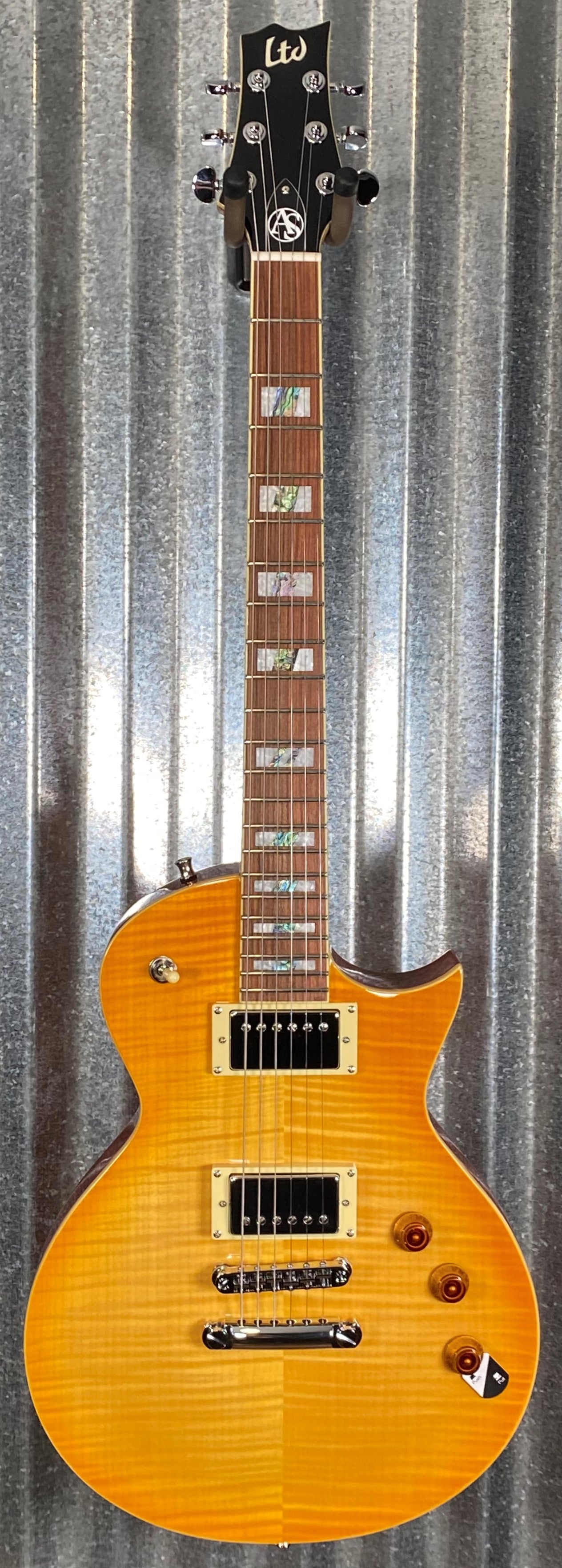 ESP LTD AS-1 Eclipse Alex Skolnick Lemon Burst Guitar & Case LAS1FMLB #0882 Used
