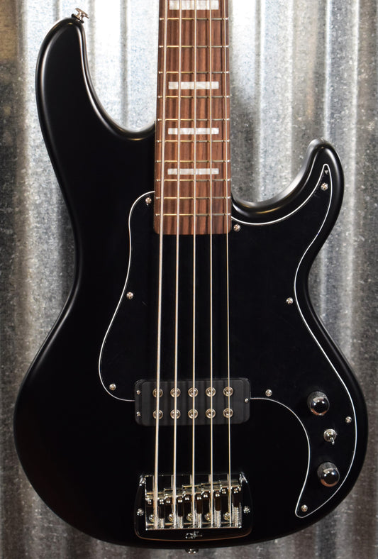 G&L USA Kiloton 5 Jet Black Frost 5 String Bass Rosewood Satin Neck & Case #7001