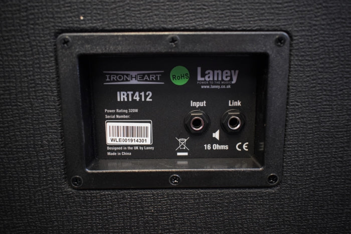 Laney Ironheart IRT412 4x12" 160 Watts Straight Guitar Amplifier Speaker Cabinet