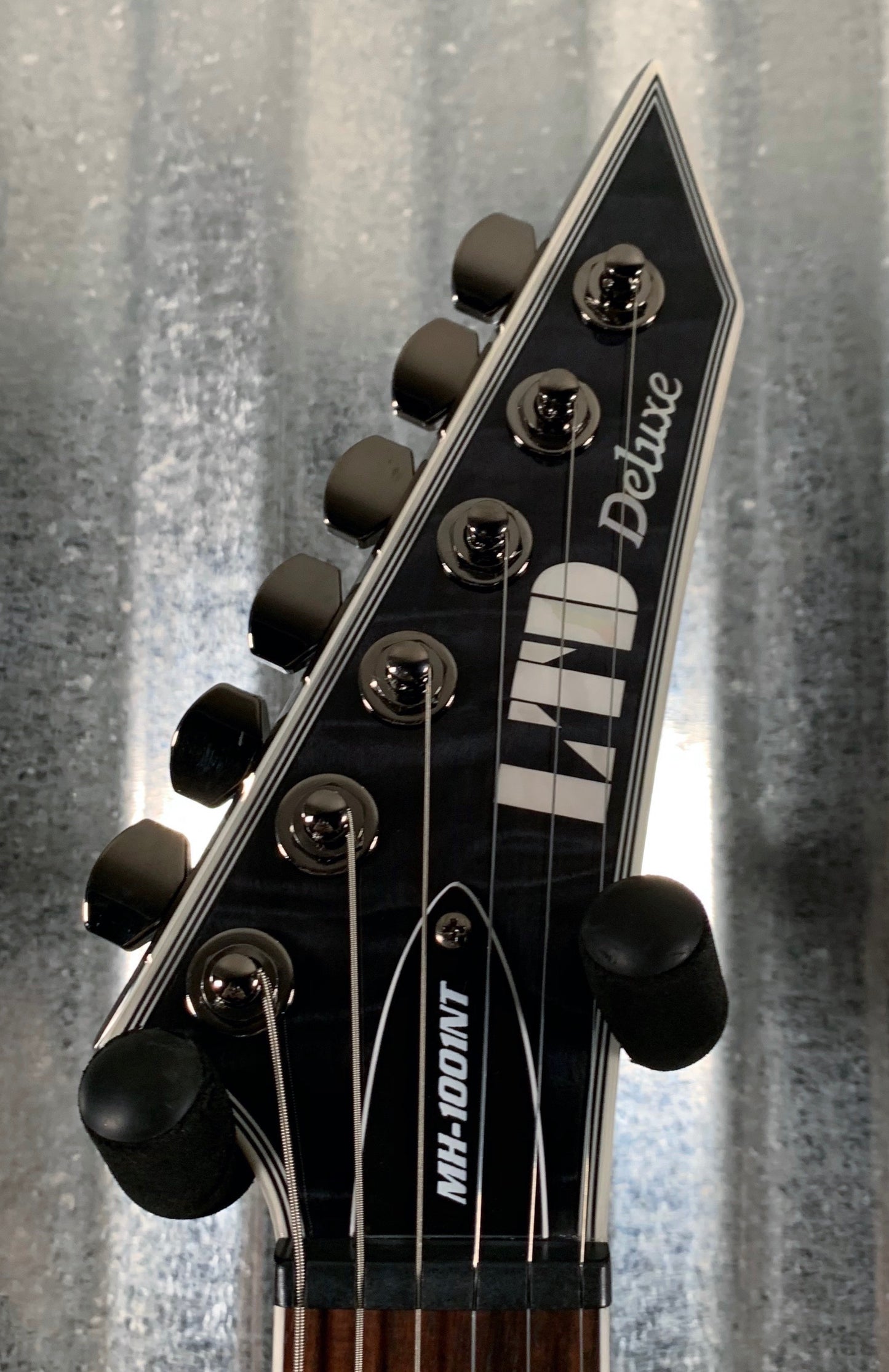ESP LTD MH-1001NT See Thru Black EMG Guitar & Bag LMH1001NTSTBLK #1256 Demo