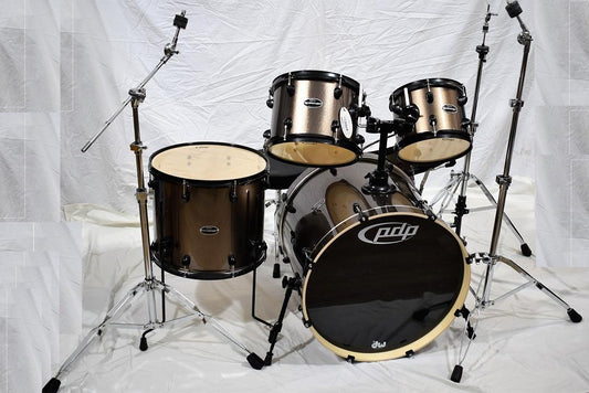 DW Pacific Drums Mainstage Bronze Metallic 5 Piece Drum Kit & Stands & Throne