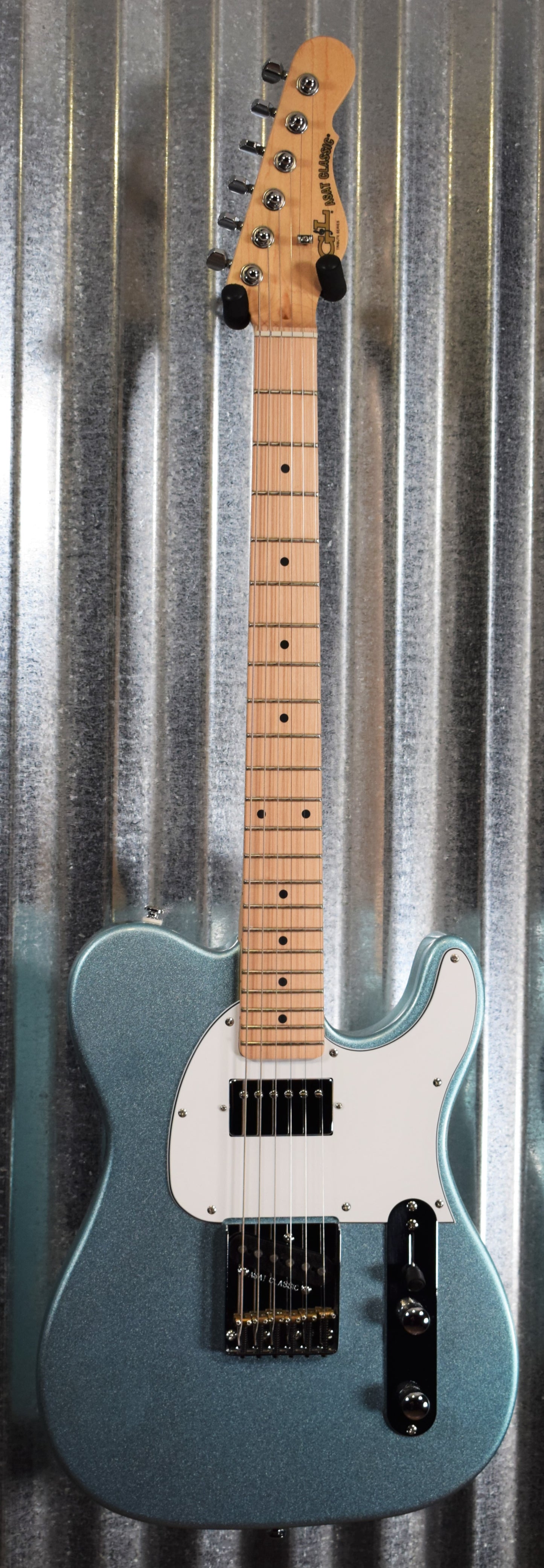 G&L Guitars ASAT Classic Bluesboy Tribute Light Blue Metallic Guitar & Bag Used