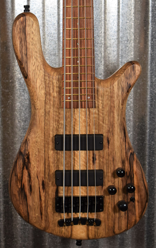 Warwick German Pro Series 2021 LTD ED Streamer LX 5 String Bass Black Korina & Bag #8321