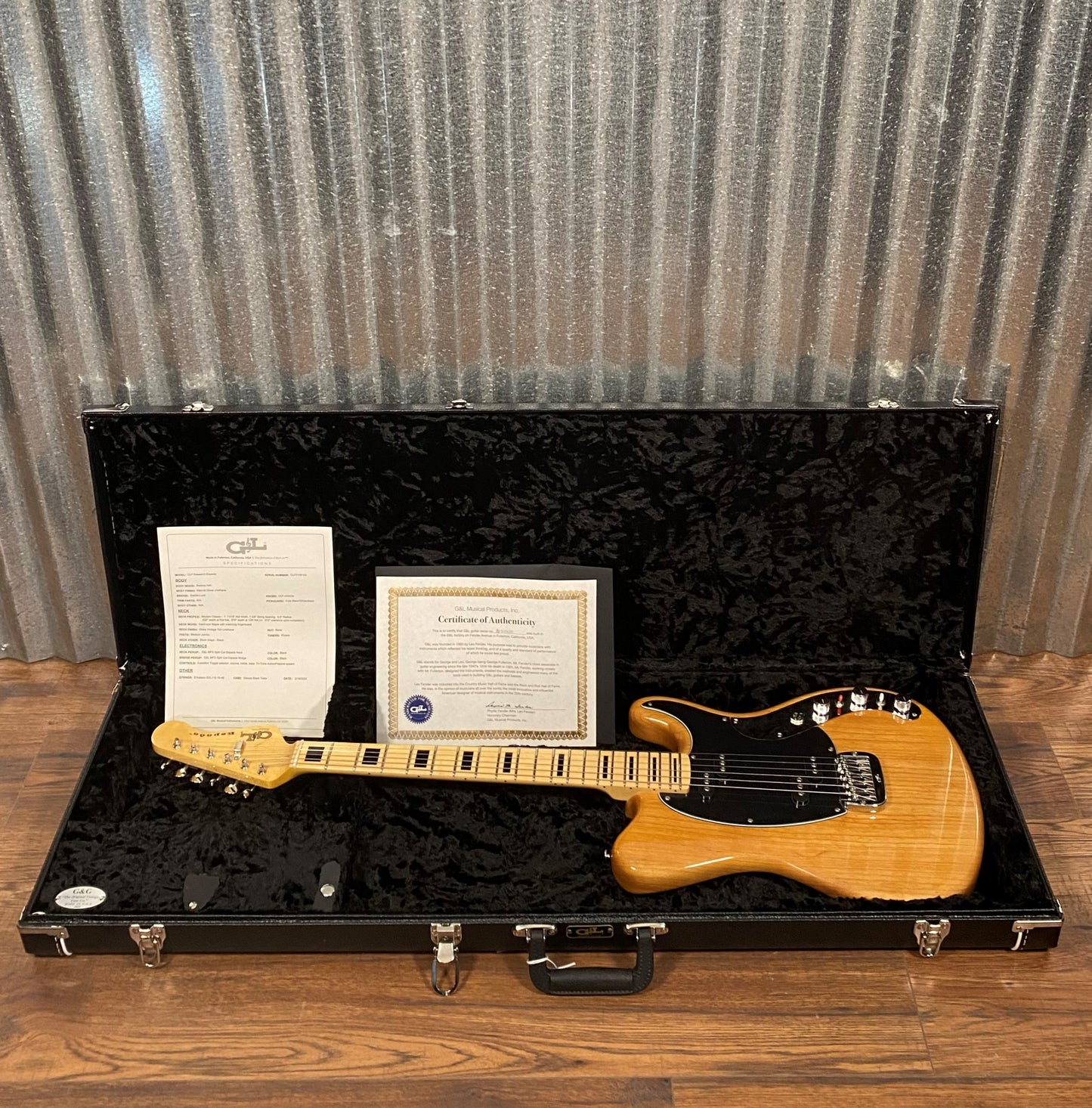 G&L USA CLF Espada Natural Guitar & Case #6100