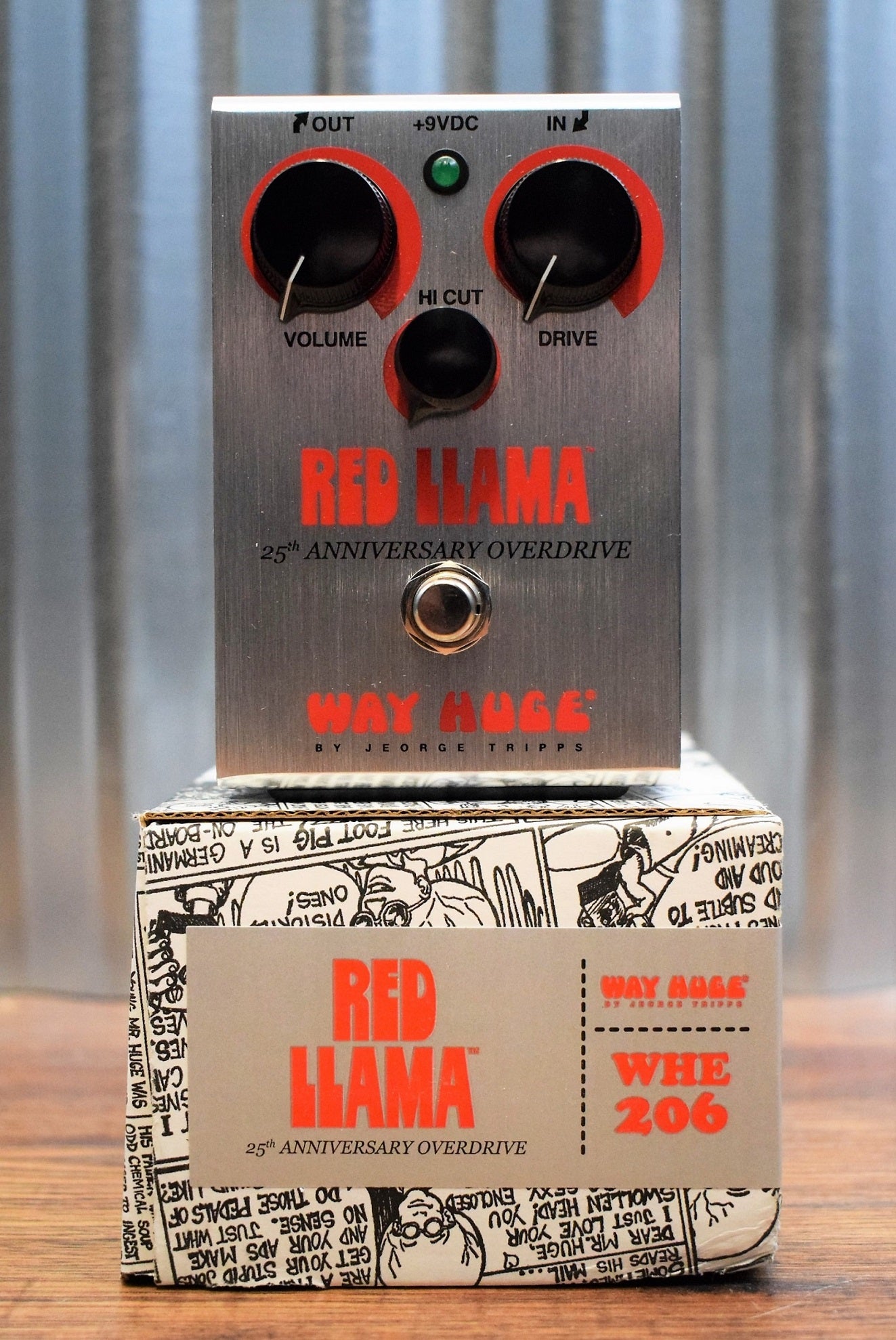Dunlop Way Huge WHE206 Red Llama 25th Anniversary Overdrive Guitar Effect Pedal